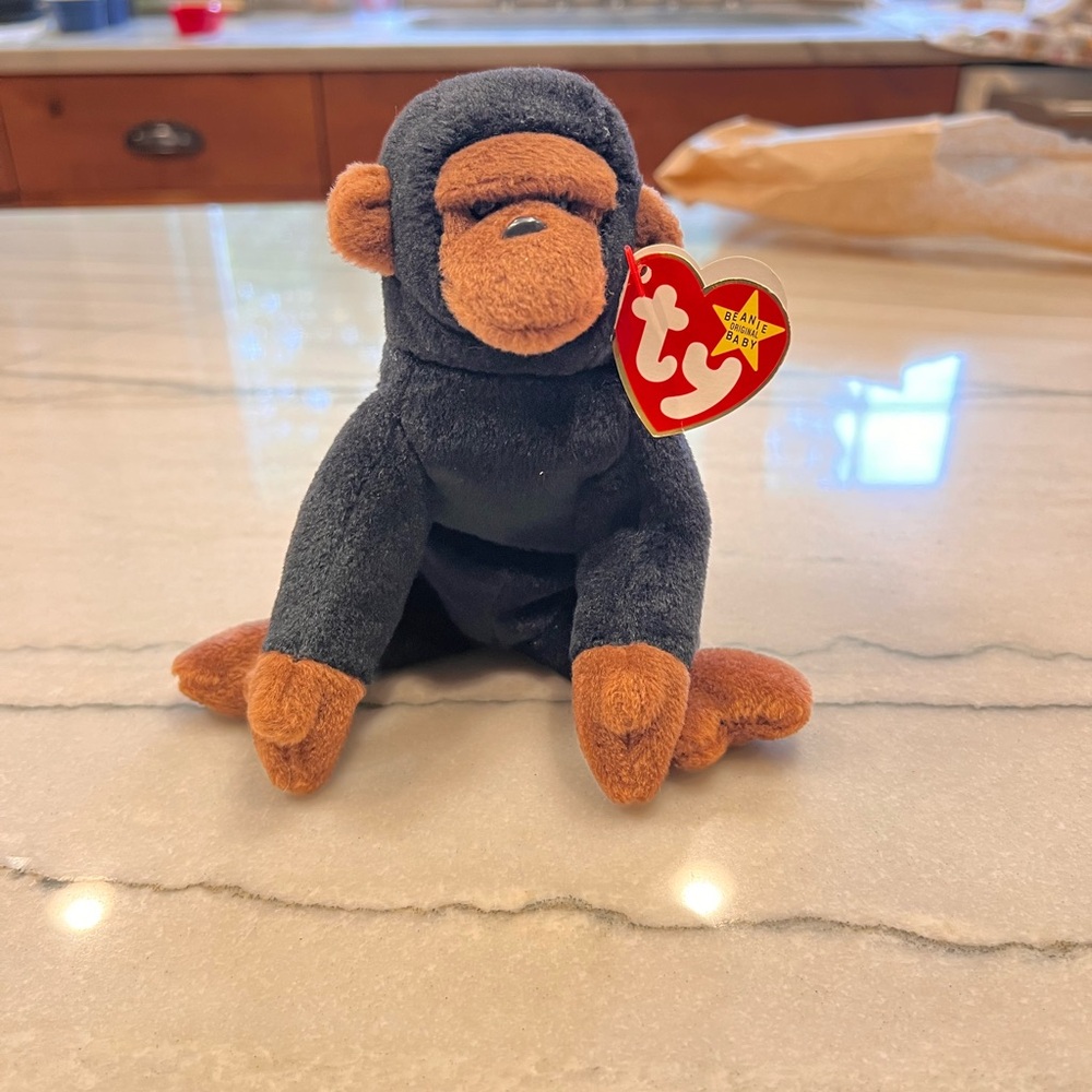 Ty Black and Brown Plush Monkey